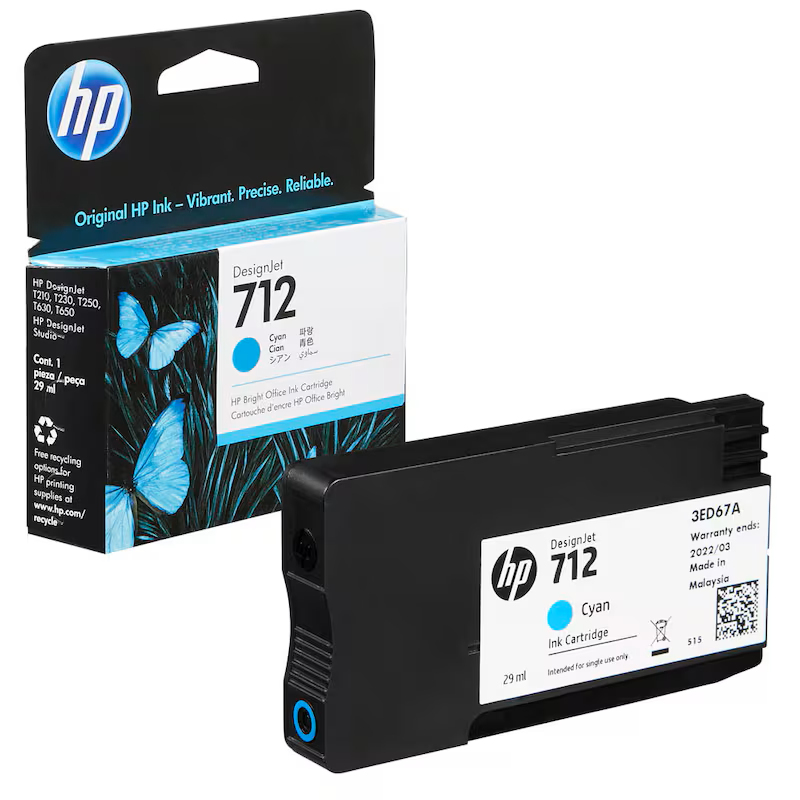 HP 712 Ciano 29 ml